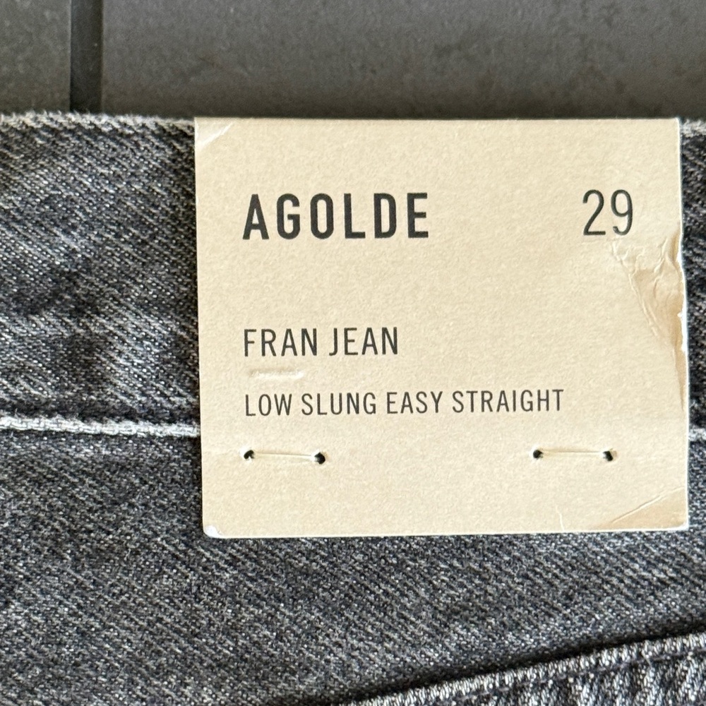 Agolde Women's Fran Charcoal Straight Leg Jeans - Picture 7 of 9